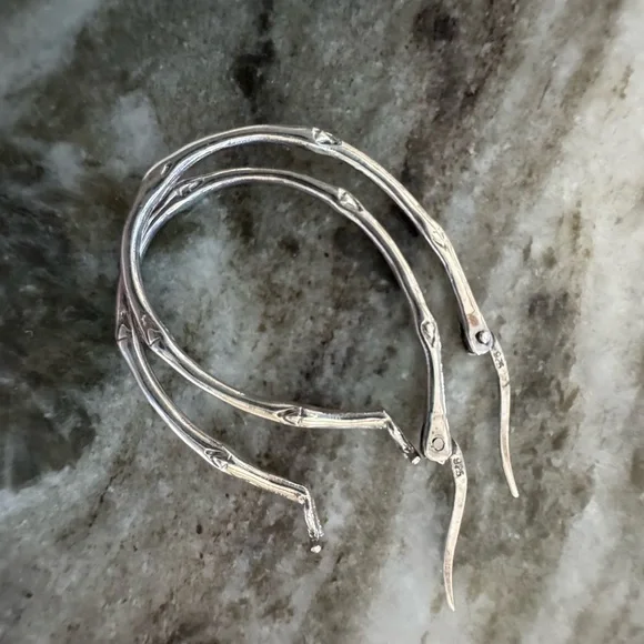 Sundance catalog set of 3 pairs silver earrings - Picture 3 of 3